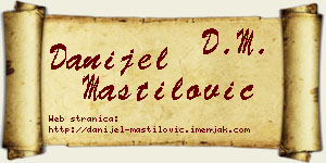 Danijel Mastilović vizit kartica
